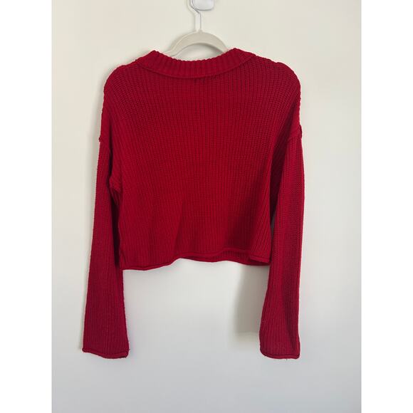 Wild Fable Women's Crewneck Boxy Pullover Sweater - Red Small - Picture 7 of 7